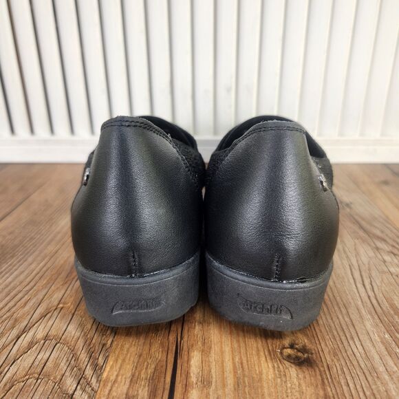 Skechers Cleo Flex Wedge Womens 7.5 Black Mary Jane Slip-On Loafers Shoes 158493 - Picture 4 of 9